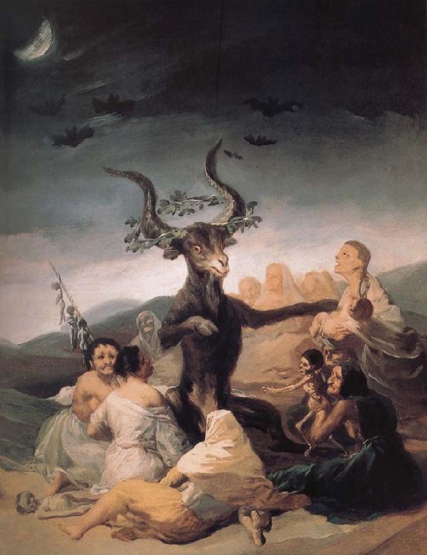Francisco de goya y Lucientes El Aquelarre oil painting image